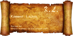 Kammer Lajos névjegykártya