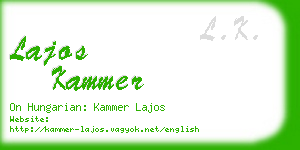 lajos kammer business card